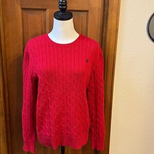 PRICE FIRM Polo by Ralph Lauren Vibrant Red Sweater Girl Size L